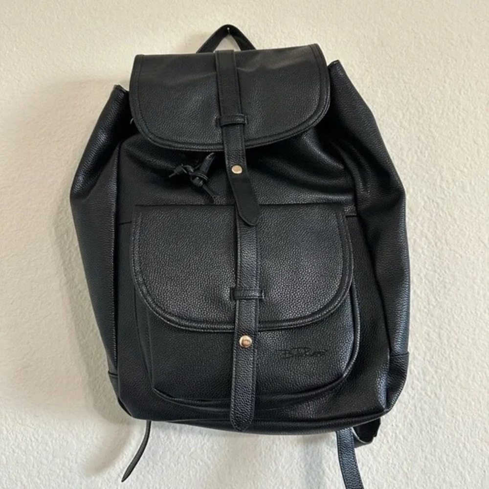 NWT Bella Russo Black Leather Backpack